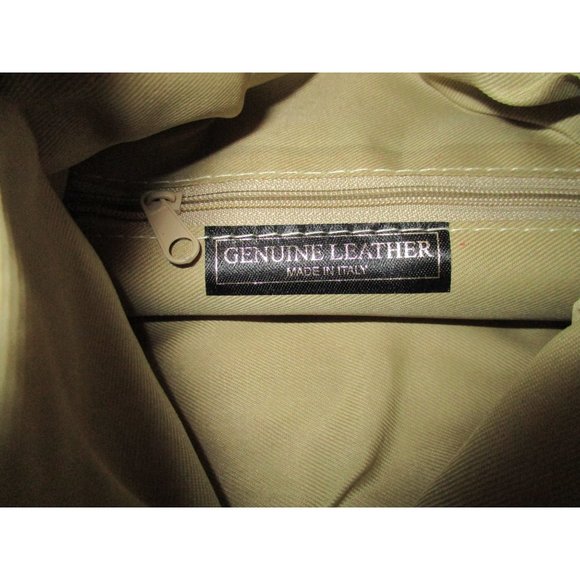 *Vera Pelle Made in Italy Brick Red Crossbody Bag Buttery Soft Leather Zip Close - Picture 6 of 7